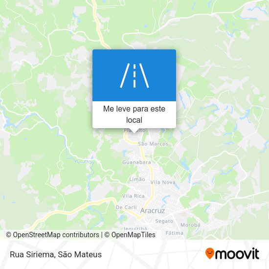 Rua Siriema mapa