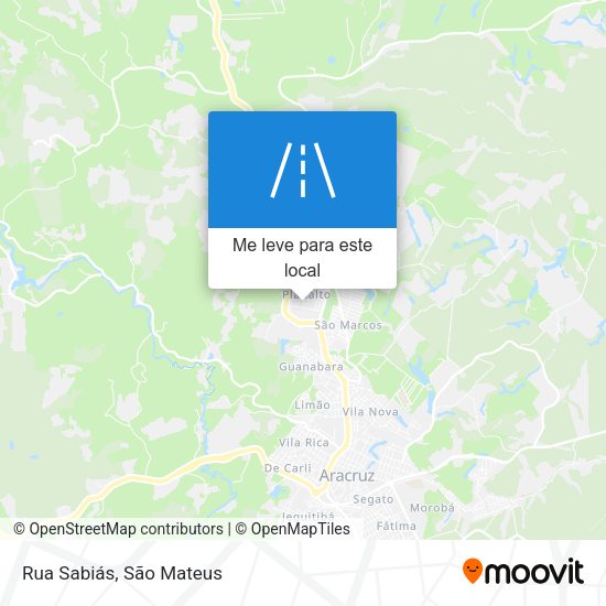 Rua Sabiás mapa