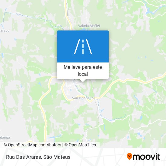 Rua Das Araras mapa