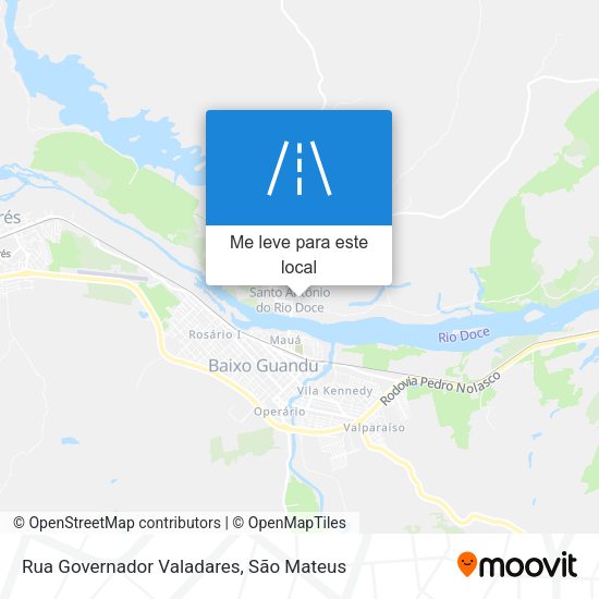 Rua Governador Valadares mapa