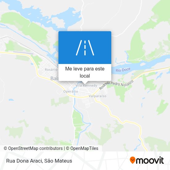 Rua Dona Araci mapa