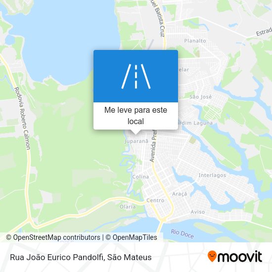 Rua João Eurico Pandolfi mapa
