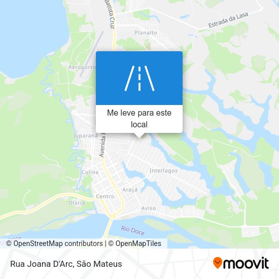 Rua Joana D'Arc mapa