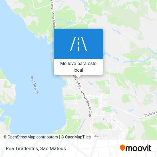 Rua Tiradentes mapa