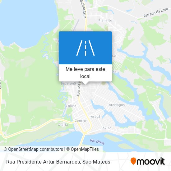 Rua Presidente Artur Bernardes mapa
