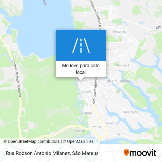 Rua Robson Antônio Milanez mapa