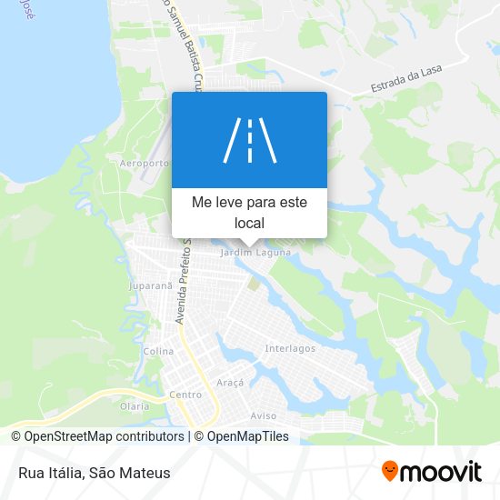 Rua Itália mapa