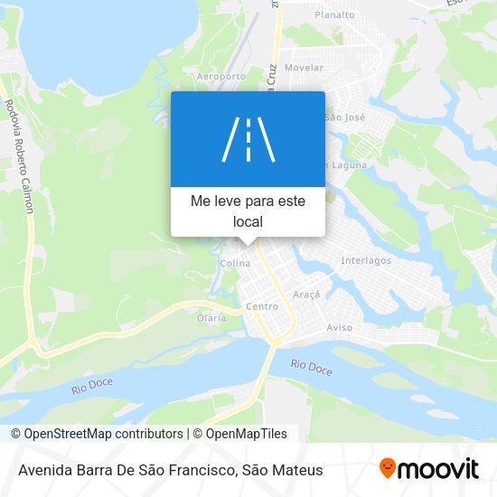 Avenida Barra De São Francisco mapa