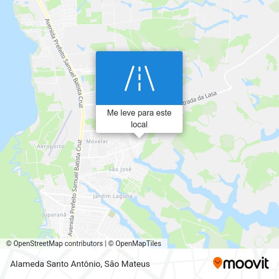 Alameda Santo Antônio mapa
