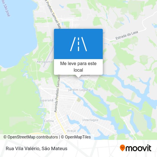 Rua Vila Valério mapa