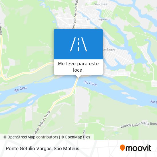 Ponte Getúlio Vargas mapa