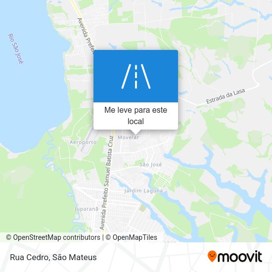 Rua Cedro mapa