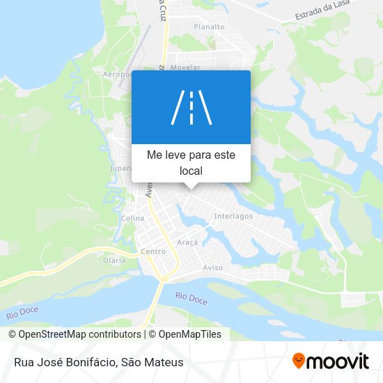 Rua José Bonifácio mapa