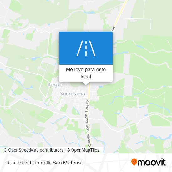 Rua João Gabidelli mapa
