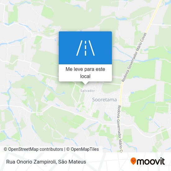 Rua Onorio Zampiroli mapa