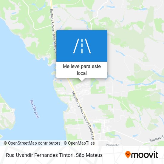 Rua Uvandir Fernandes Tintori mapa
