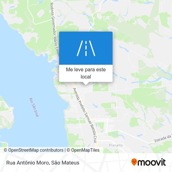 Rua Antônio Moro mapa