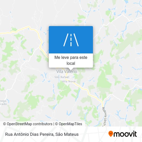 Rua Antônio Dias Pereira mapa