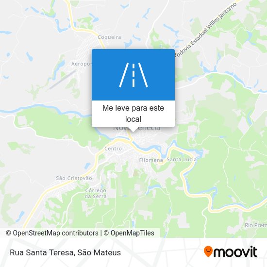 Rua Santa Teresa mapa