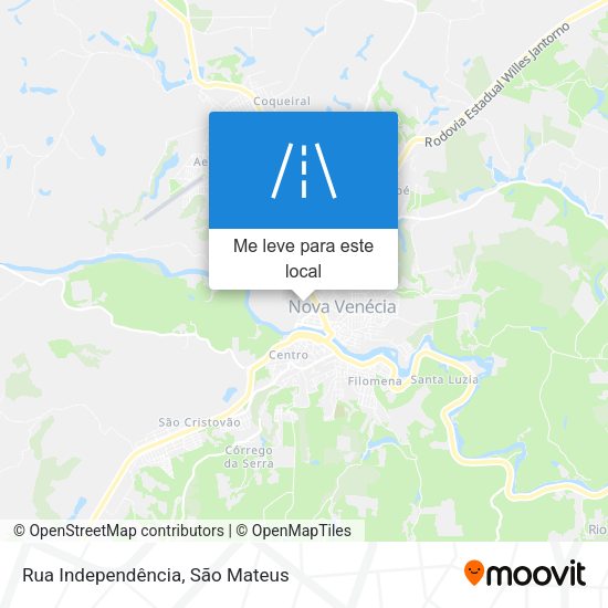 Rua Independência mapa