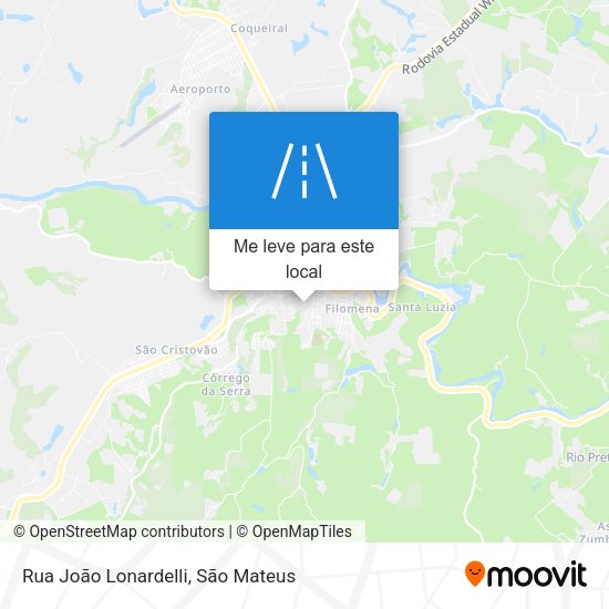 Rua João Lonardelli mapa