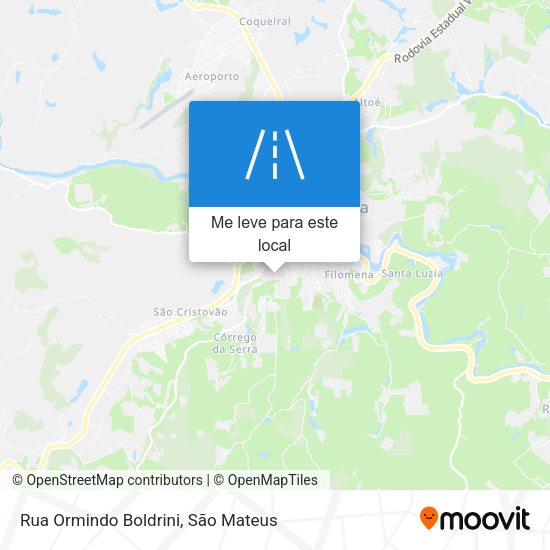 Rua Ormindo Boldrini mapa