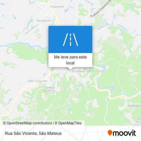 Rua São Vicente mapa