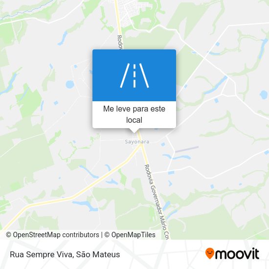 Rua Sempre Viva mapa