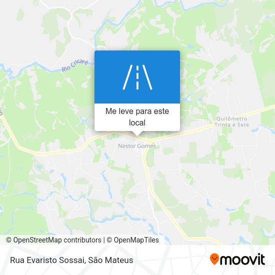 Rua Evaristo Sossai mapa