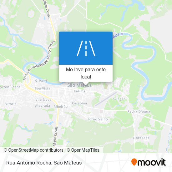 Rua Antônio Rocha mapa