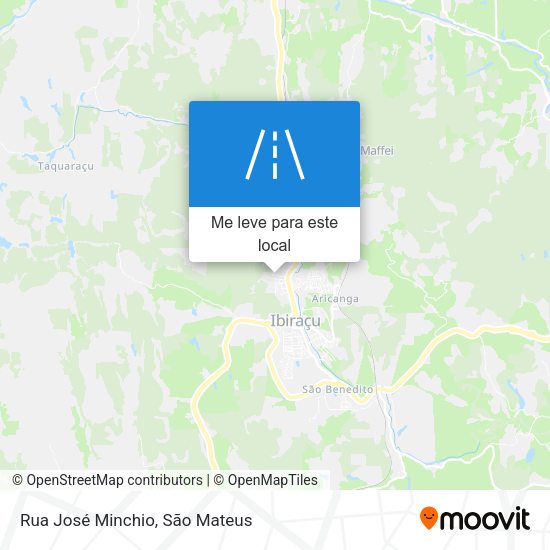Rua José Minchio mapa