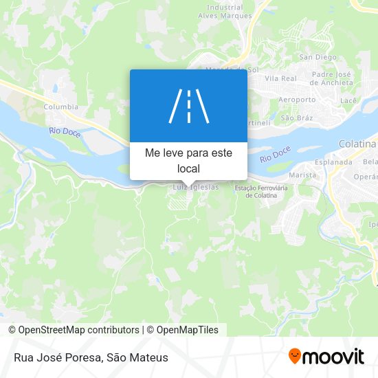 Rua José Poresa mapa
