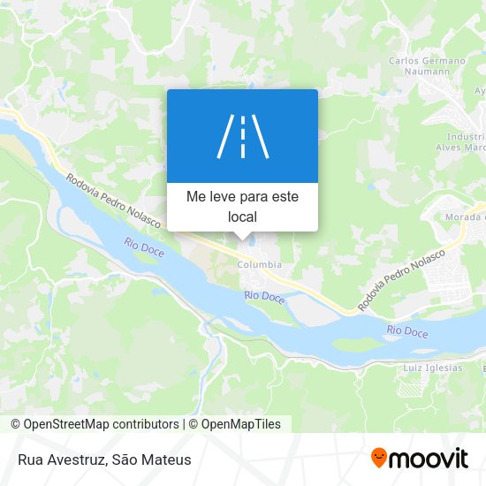 Rua Avestruz mapa