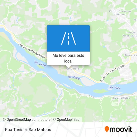 Rua Tunísia mapa