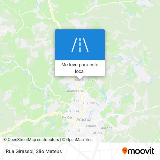 Rua Girassol mapa