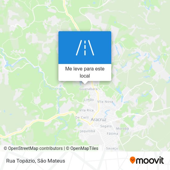 Rua Topázio mapa