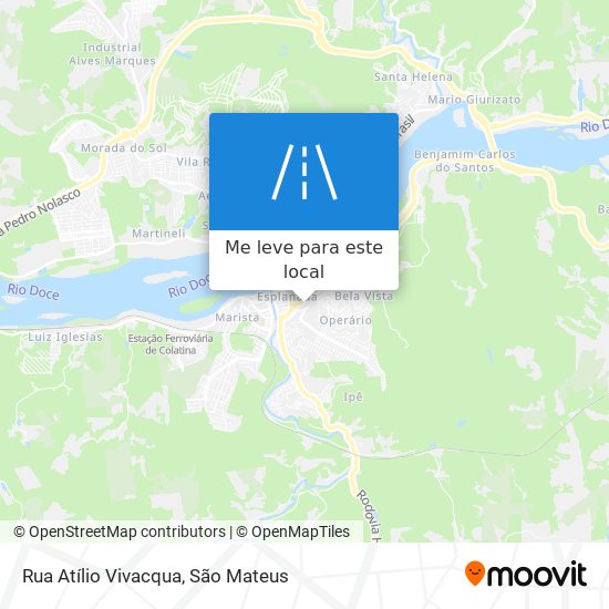Rua Atílio Vivacqua mapa