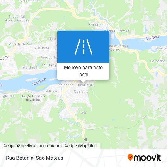 Rua Betânia mapa