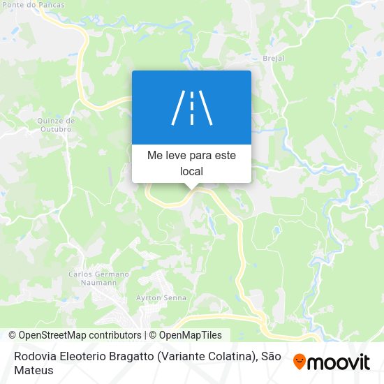 Rodovia Eleoterio Bragatto (Variante Colatina) mapa