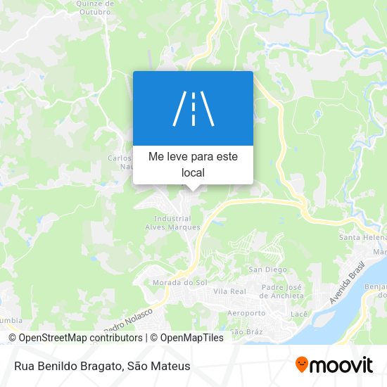 Rua Benildo Bragato mapa