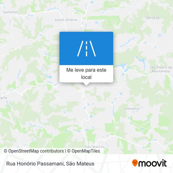 Rua Honório Passamani mapa