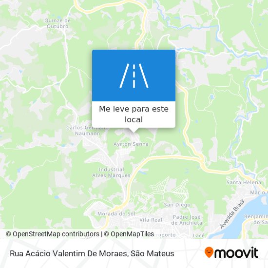 Rua Acácio Valentim De Moraes mapa