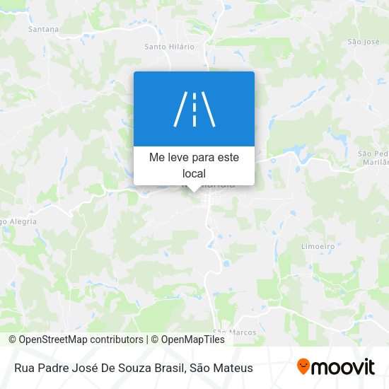 Rua Padre José De Souza Brasil mapa