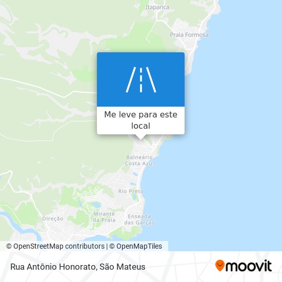 Rua Antônio Honorato mapa