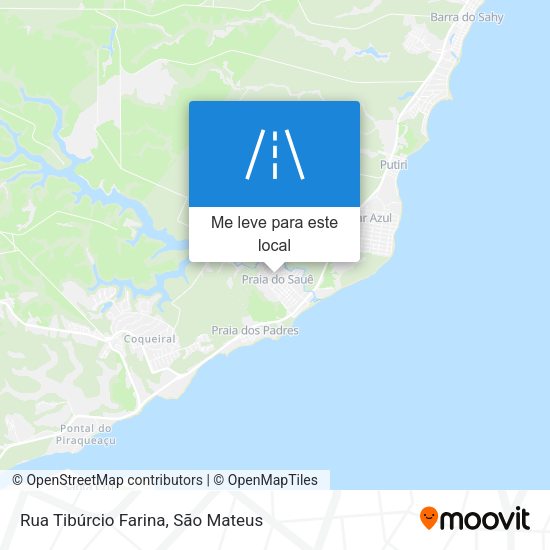Rua Tibúrcio Farina mapa