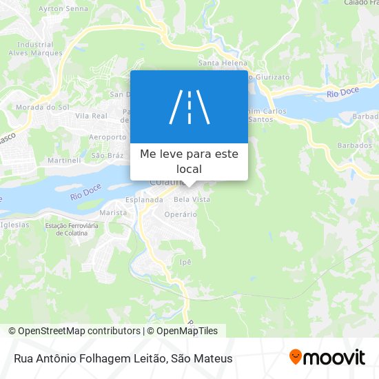 Rua Antônio Folhagem Leitão mapa