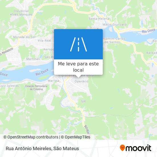 Rua Antônio Meireles mapa