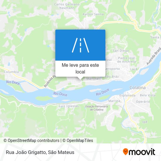 Rua João Grigatto mapa