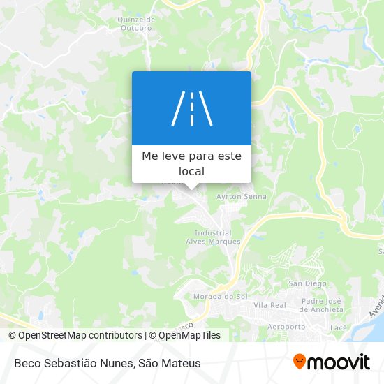 Beco Sebastião Nunes mapa