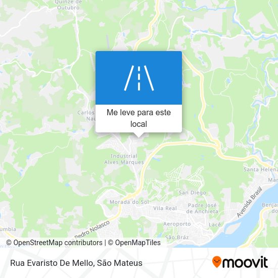 Rua Evaristo De Mello mapa